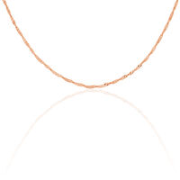Damen Singapurkette Silber 925 Rosé Vergoldet 