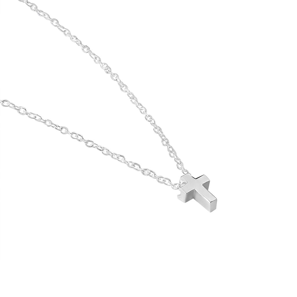 Herren Halskette Silber 925 Kreuz rhodiniert - Halsketten Damen | OROVIVO