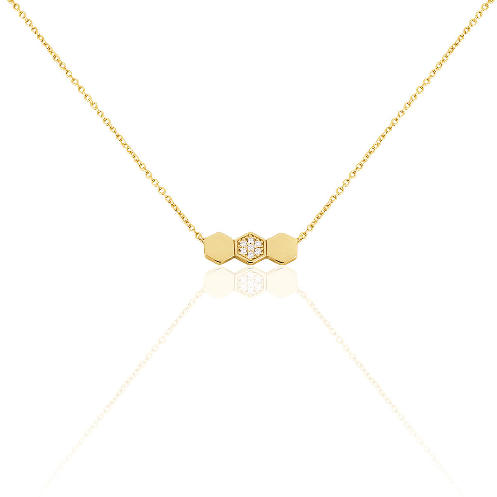 Damen Collier Silber vergoldet 925 Zirkonia Petja - Halsketten Damen | OROVIVO