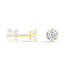 EDDIE KRAPPE Damen Ohrstecker Gold 375 (9 Karat) Zirkonia Weiß 1,760 ct Kreis B 5 mm