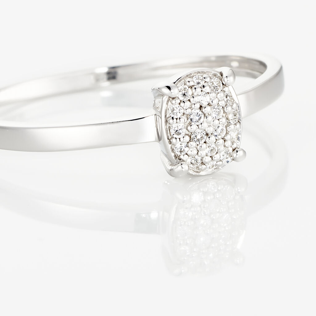 Bague Or Weiss Norine Pastille Diamants - Spannringe Damen | OROVIVO