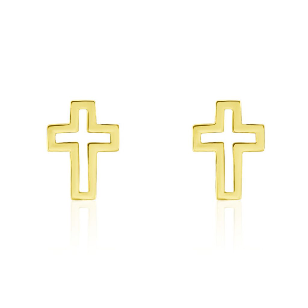 ANOUK KREUZ 1 Damen Ohrstecker Gold 375 (9 Karat) Religi&ouml;ses Kreuz