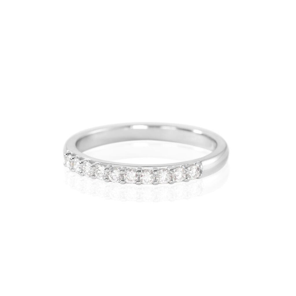 FIONA Damen Ring Wei&szlig;gold 585 (14 Karat) Diamant Wei&szlig; 0,2 ct B 2 mm
