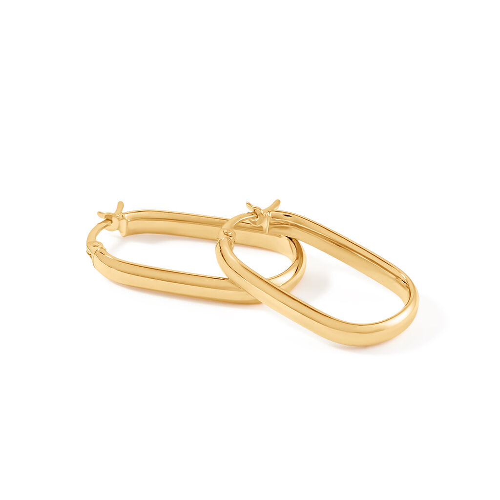 Oval Damen Creolen Gold 375 (9 Karat)