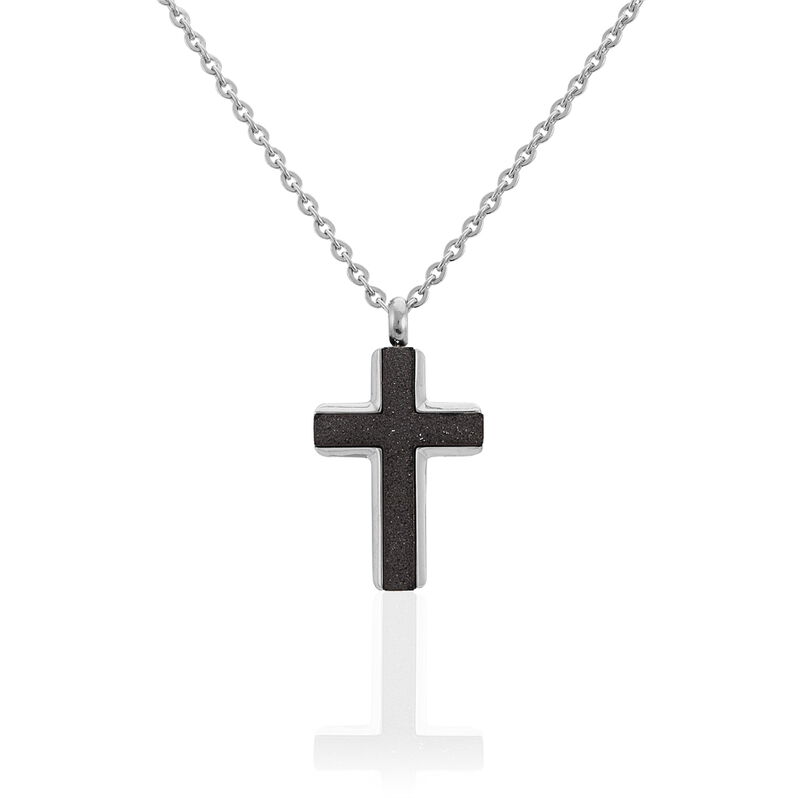 Collier Acier Croix Noire - Spannringe Herren | OROVIVO