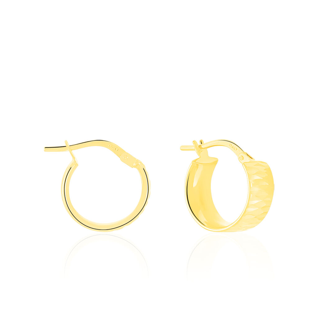 Damen Creolen Gold 375 Facettiert - Creolen Damen | OROVIVO