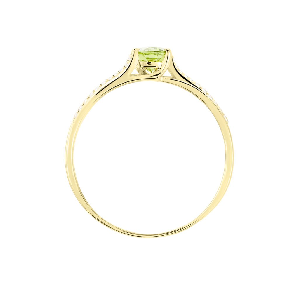ELENEA Damen Ring Gold 375 (9 Karat) Peridot Gr&uuml;n 0,89 ct Oval