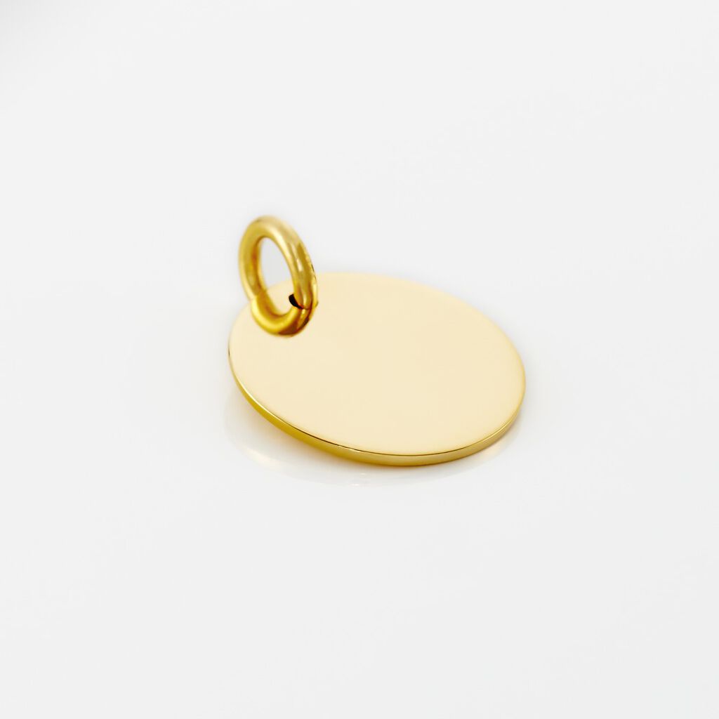 LIV-ANN GRAVUR Unisex Anh&auml;nger Silber vergoldet 925 Kreis