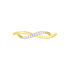 SMINA Damen Ring Gold 375 (9 Karat) Diamant Wei&szlig; 0,02 ct Welle