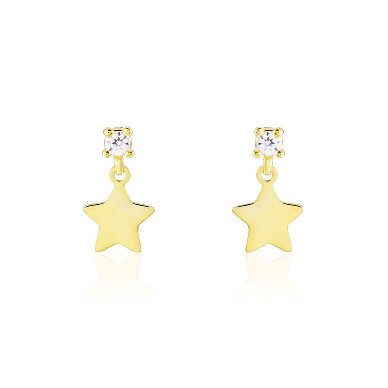 Boucles D'oreilles Pendantes Or Jaune Marie Oxyde De Zirconium - Spannringe Kinder | OROVIVO