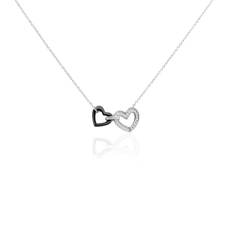 Collier Lineth Argent Weiss Céramique Oxyde De Zirconium - Spannringe Damen | OROVIVO