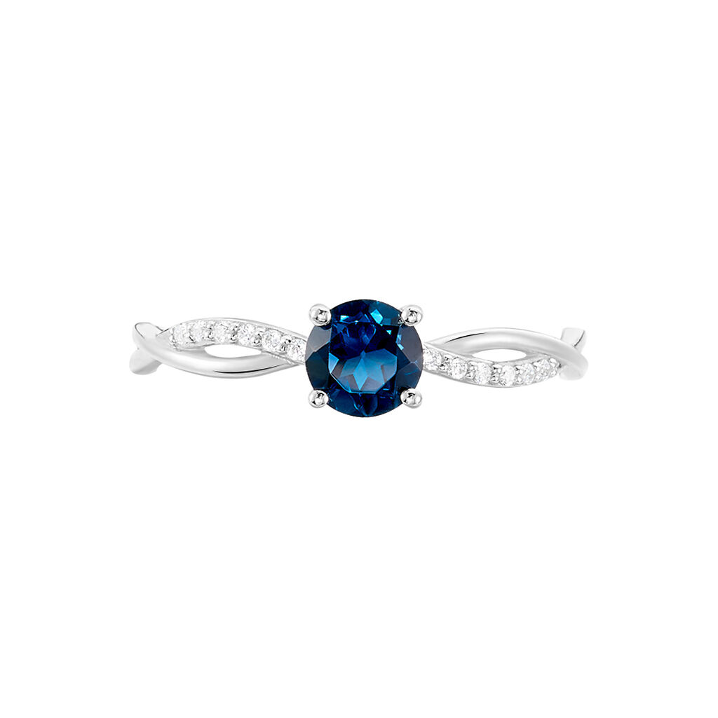 Bague Or Weiss Lalia Solitaire Toapaze - Spannringe Damen | OROVIVO