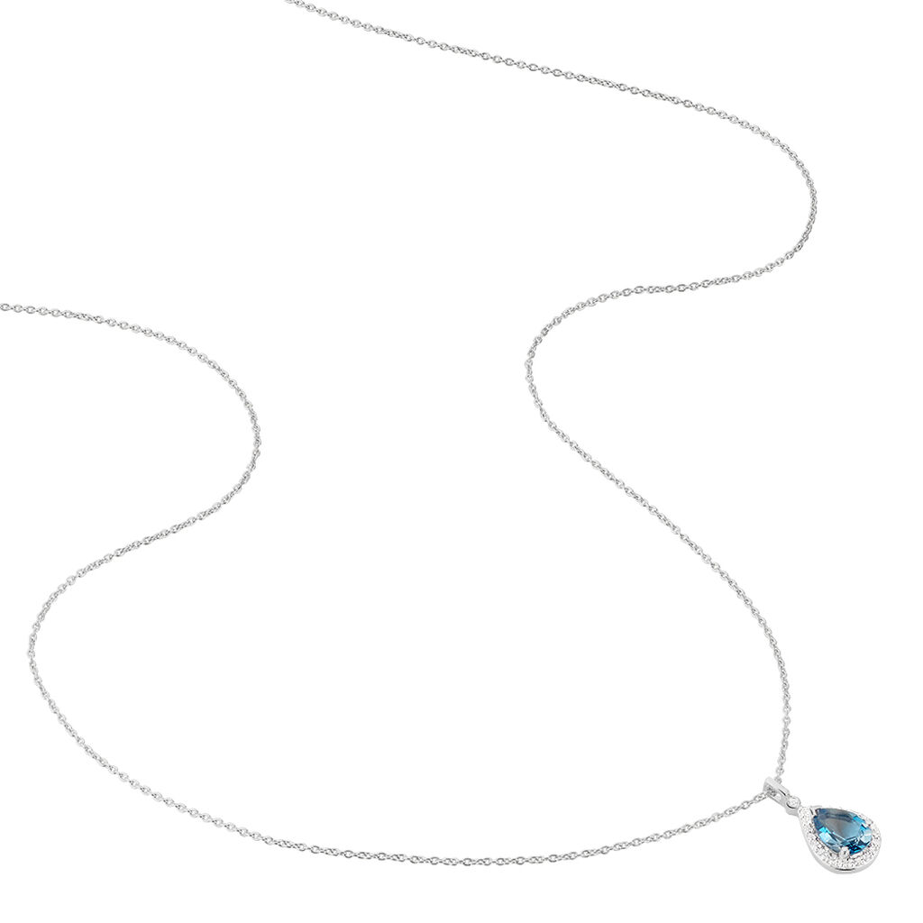 Collier Anatolie Or Weiss Poire Topaze - Spannringe Damen | OROVIVO