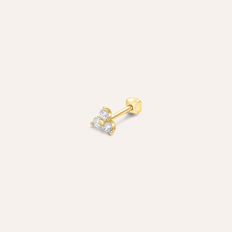 Piercing Orecchio Tragus Helix Conch Bon Ton Oro Giallo Cubic Zirconia - Spannringe Damen | OROVIVO