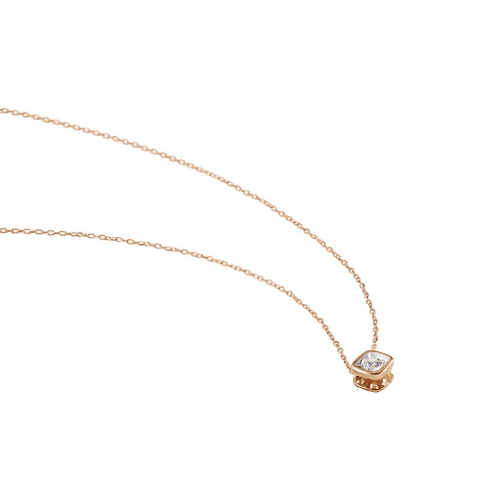 Damen Collier Rosegold 375 Diamant 0,1ct Jala - Halsketten Damen | OROVIVO
