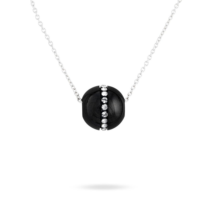 Collier Nina Cera Argent Blanc Strass Et Céramique - Spannringe Damen | OROVIVO