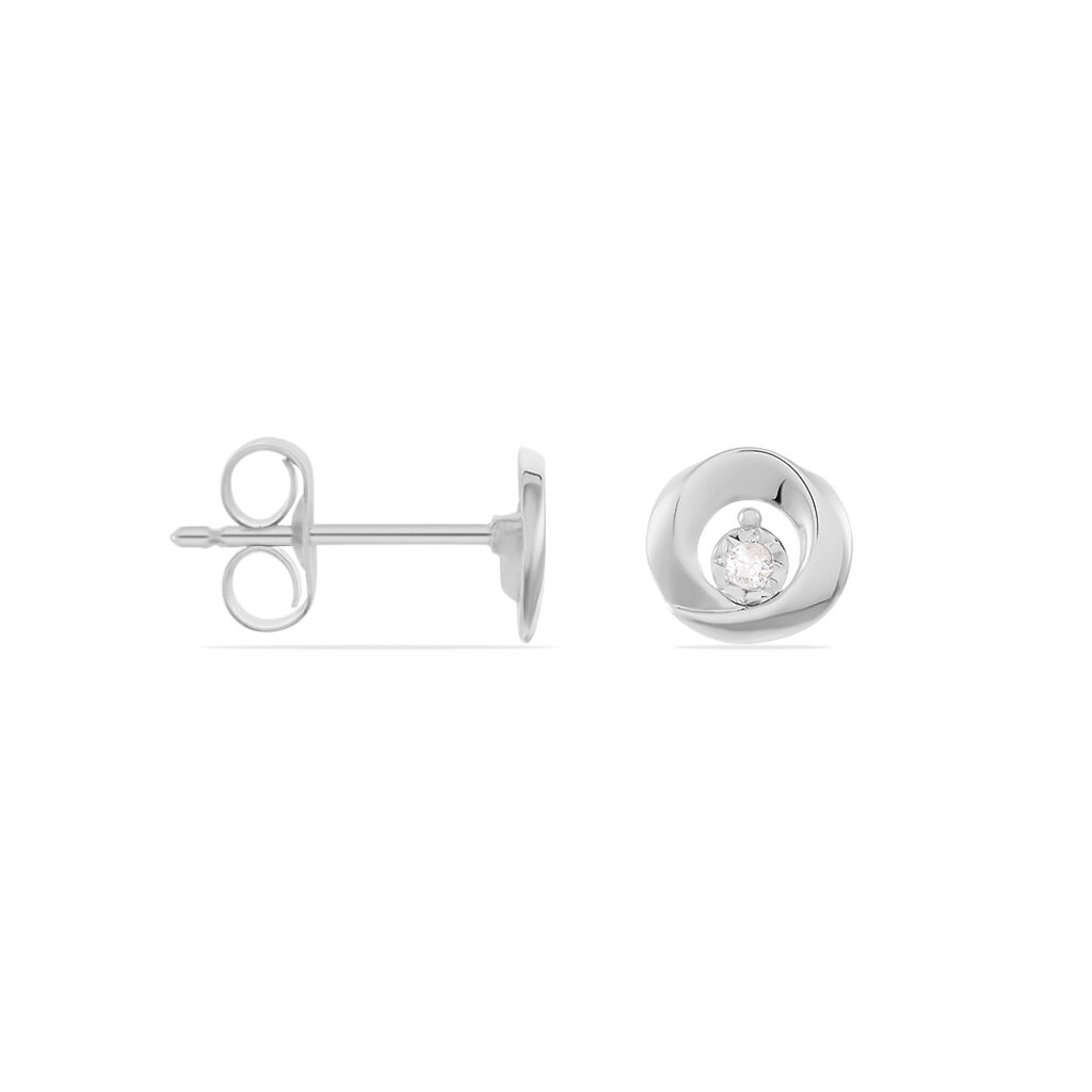 Damen Ohrstecker Weißgold 375 Diamant 0,03ct  - Ohrstecker Damen | OROVIVO