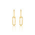 THREN Damen Ohrringe Lang Edelstahl vergoldet