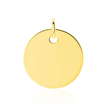 LIV-ANN GRAVUR Unisex Anhänger Silber vergoldet 925 Kreis