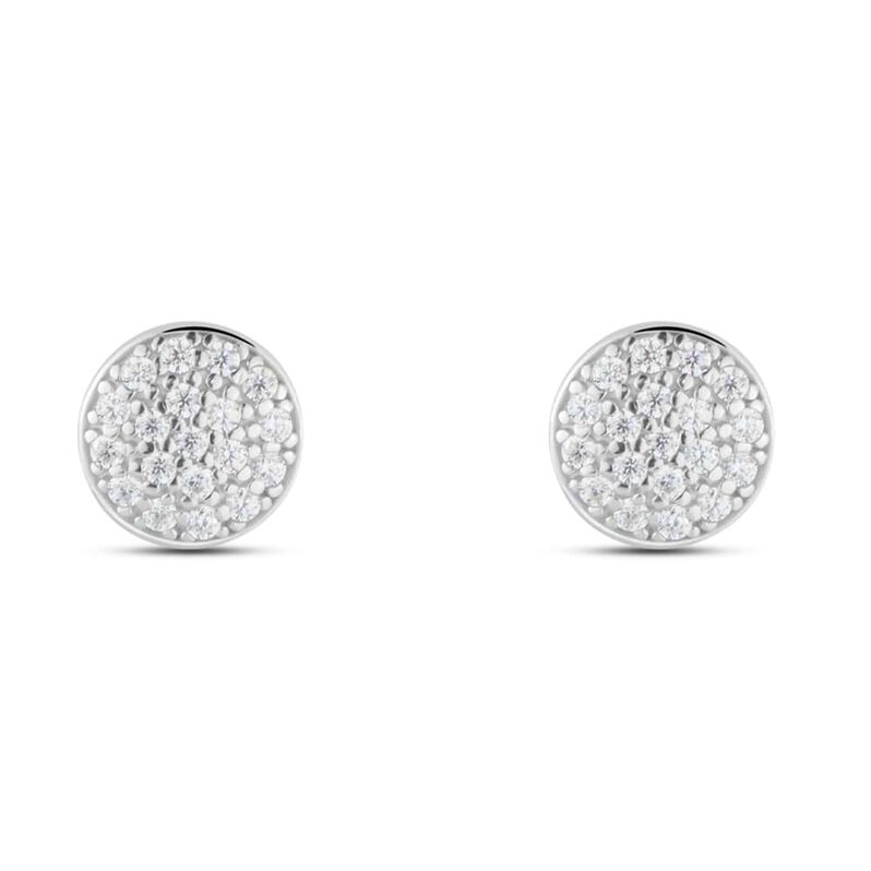Orecchini Lobo Claire Oro Bianco Cubic Zirconia - Spannringe Damen | OROVIVO