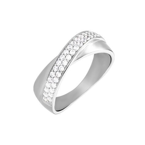 Damenring Silber 925 Zirkonia gekreuzt Tyra - Ringe mit Stein Damen | OROVIVO