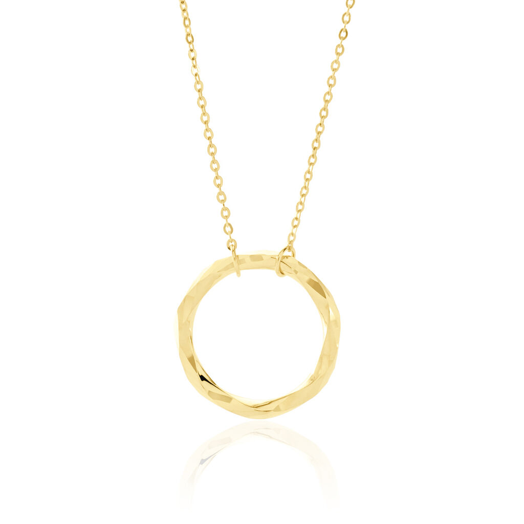 Damen Collier Gold 375 (9 Karat) Kreis