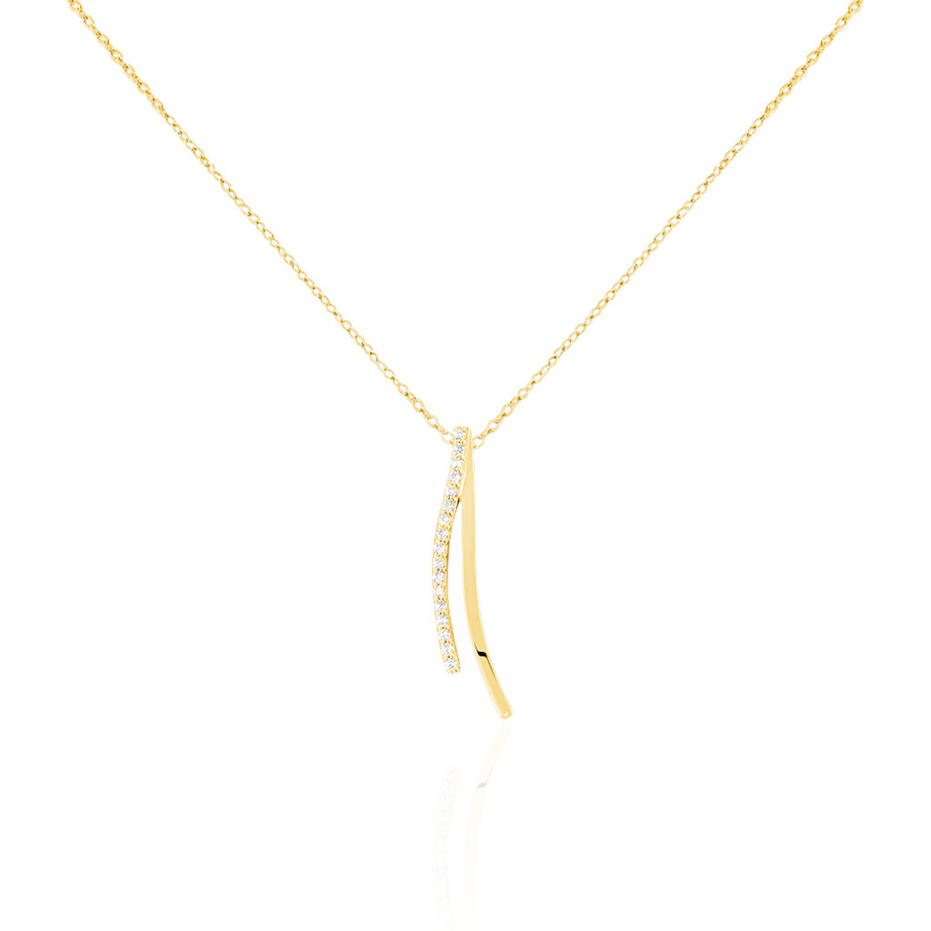 Damen Halskette Silber 925 Vergoldet Zirkonia - Halsketten Damen | OROVIVO