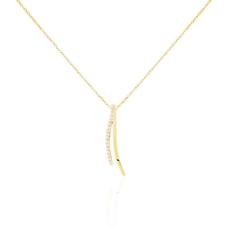 Damen Halskette Silber 925 Vergoldet Zirkonia - Halsketten Damen | OROVIVO