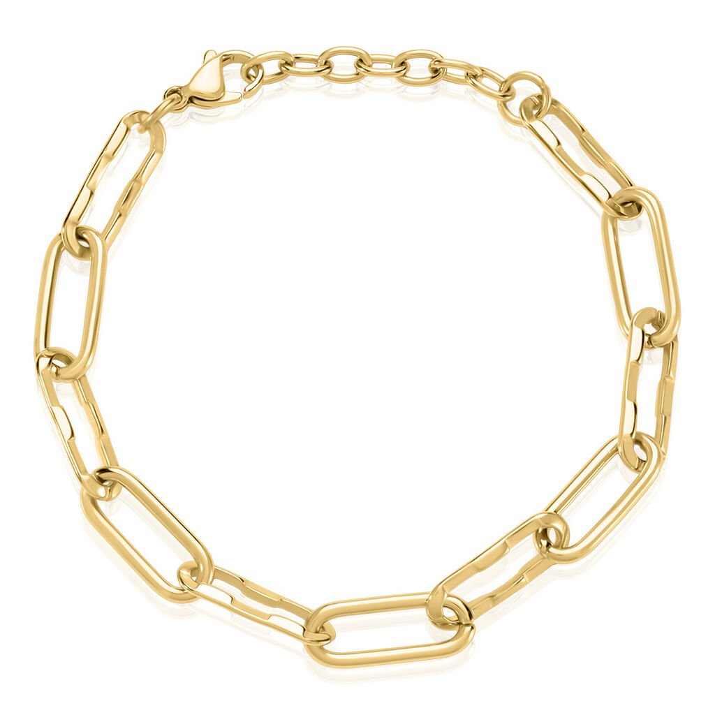 THREN Damen Armkette Edelstahl vergoldet B 8 mm