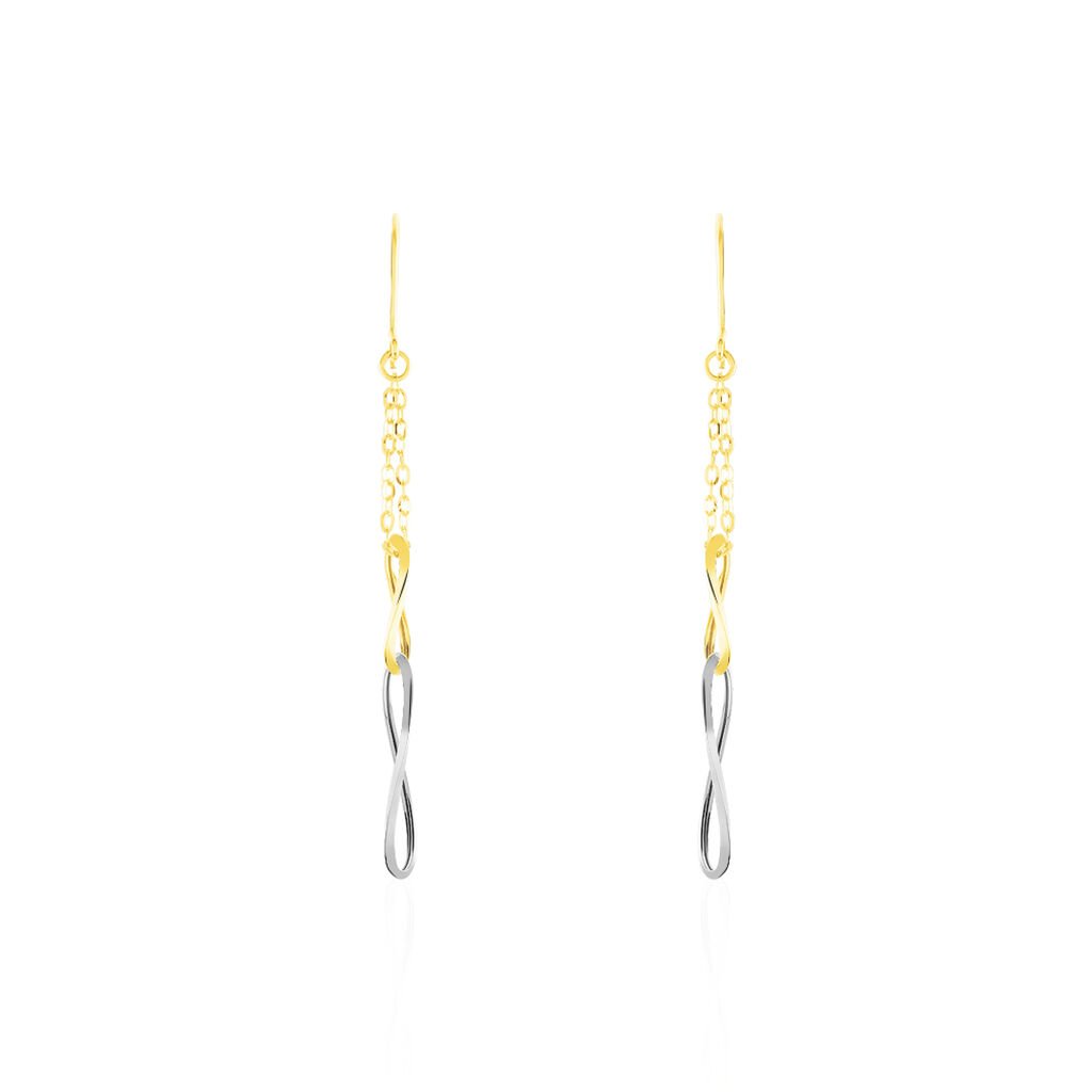 Boucles D'oreilles Pendantes Benedicte Or Bicolore - Spannringe Damen | OROVIVO