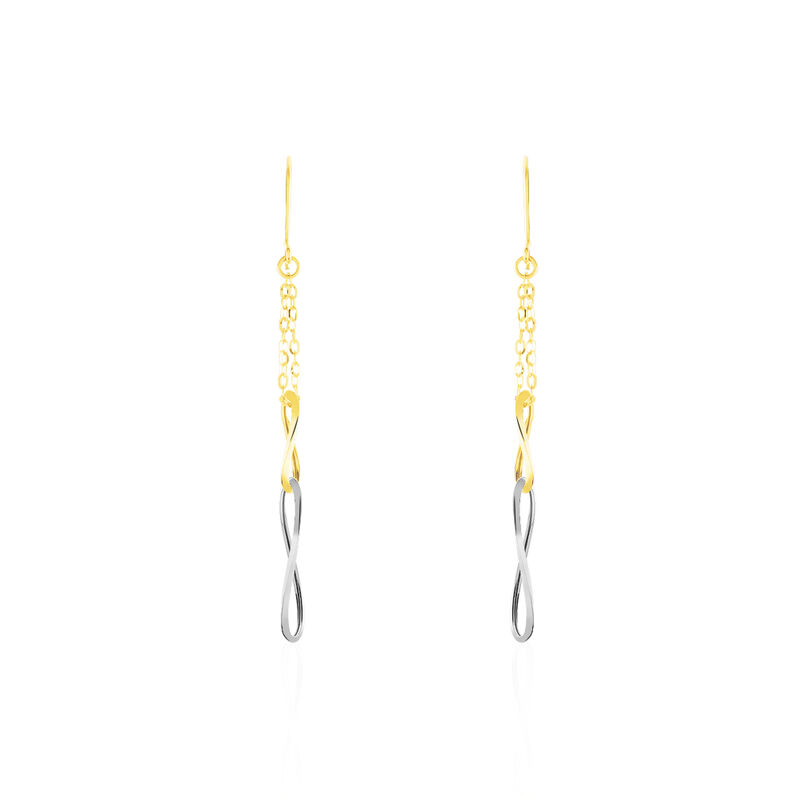 Boucles D'oreilles Pendantes Benedicte Or Bicolore - Spannringe Damen | OROVIVO