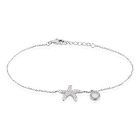Damenarmband Silber 925 Perlmutt Zirkonia Seestern - Armbänder Damen | OROVIVO