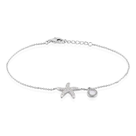 Damenarmband Silber 925 Perlmutt Zirkonia Seestern - Armbänder mit Anhänger Damen | OROVIVO