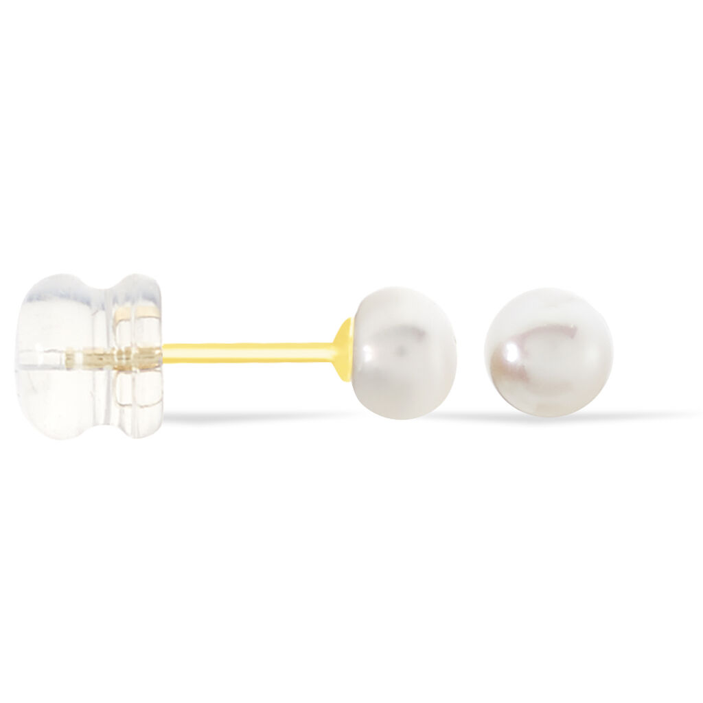 Perlenohrringe Gold 375 Zuchtperle 4-4,5mm - Ohrstecker Familie | OROVIVO