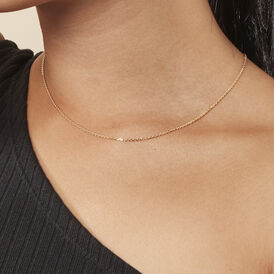 Damen Ankerkette Gold 585 Diamantiert 42cm - Ketten ohne Anhänger Damen | OROVIVO