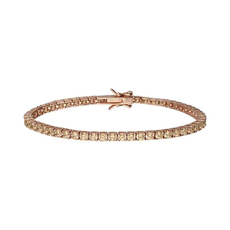 Bracciale Tennis Silver Rainbow Argento Rosa Cubic Zirconia - Spannringe Damen | OROVIVO