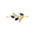 IRISA Damen Ring Gold 375 (9 Karat) Saphir Blau 0,4 ct Blatt