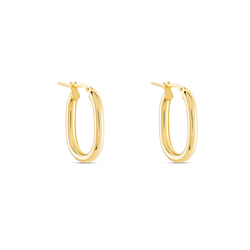 Damen Creolen Silber vergoldet 925 Luella 18,00mm 14,00mm - Creolen Damen | OROVIVO