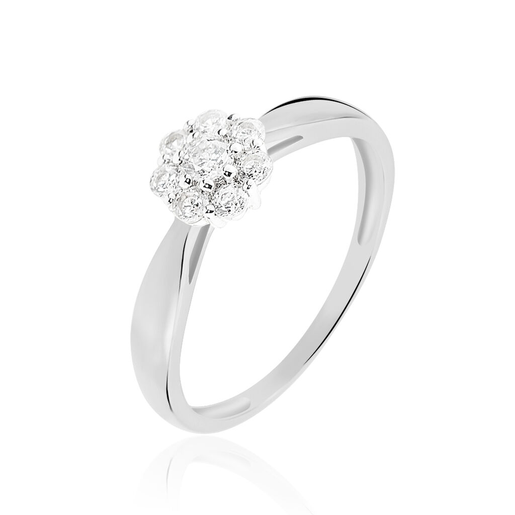 Bague Lizie Or Weiss  Et Oxydes - Spannringe Damen | OROVIVO