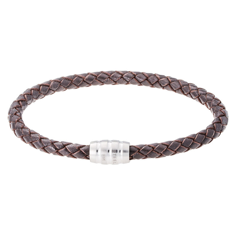 Herren Lederarmband Edelstahl Braun - Armbänder Herren | OROVIVO