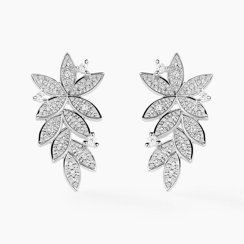 Boucles D'oreilles Puces Cezar Or Jaune Diamant - Spannringe Damen | OROVIVO