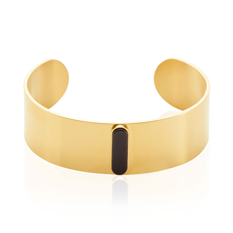 Bracelet Manchette Acier Doré Volcanus Agate - Spannringe Damen | OROVIVO