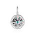 MAGDALENA Damen Anh&auml;nger Silber 925 T&uuml;rkis Blau 0,01 ct Stern