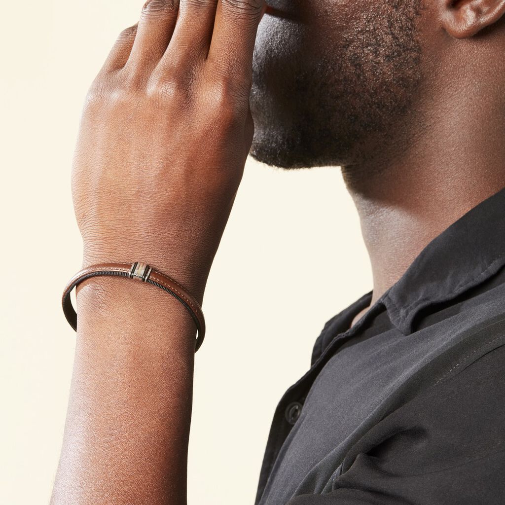 Bracelet Luciene Or Acier Bicolore - Spannringe Herren | OROVIVO