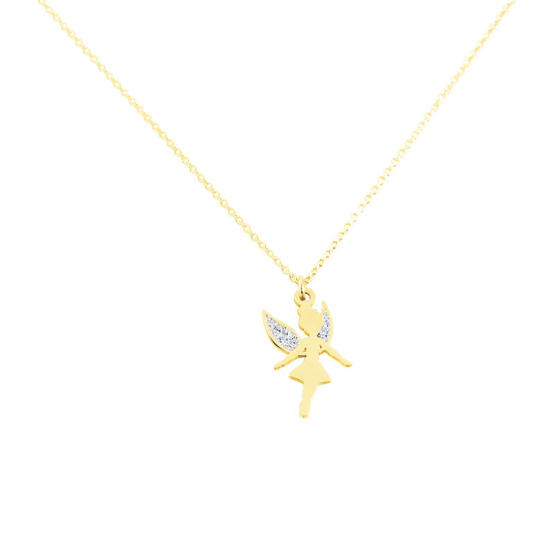 Collier Or Jaune Phillie Fee Glitter Silver - Spannringe Kinder | OROVIVO