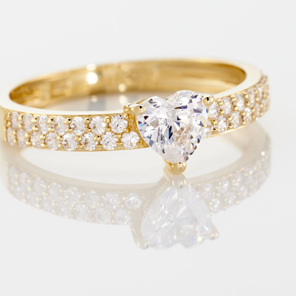 Bague Monelle Or Jaune Oxyde De Zirconium - Spannringe Damen | OROVIVO