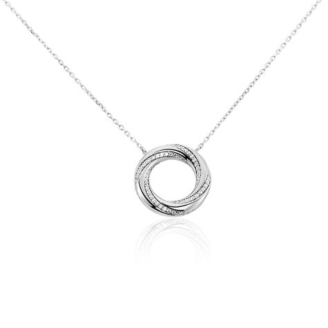 Damen Collier Silber Silber 925 Zirkonia Demi 45cm - Halsketten Damen | OROVIVO