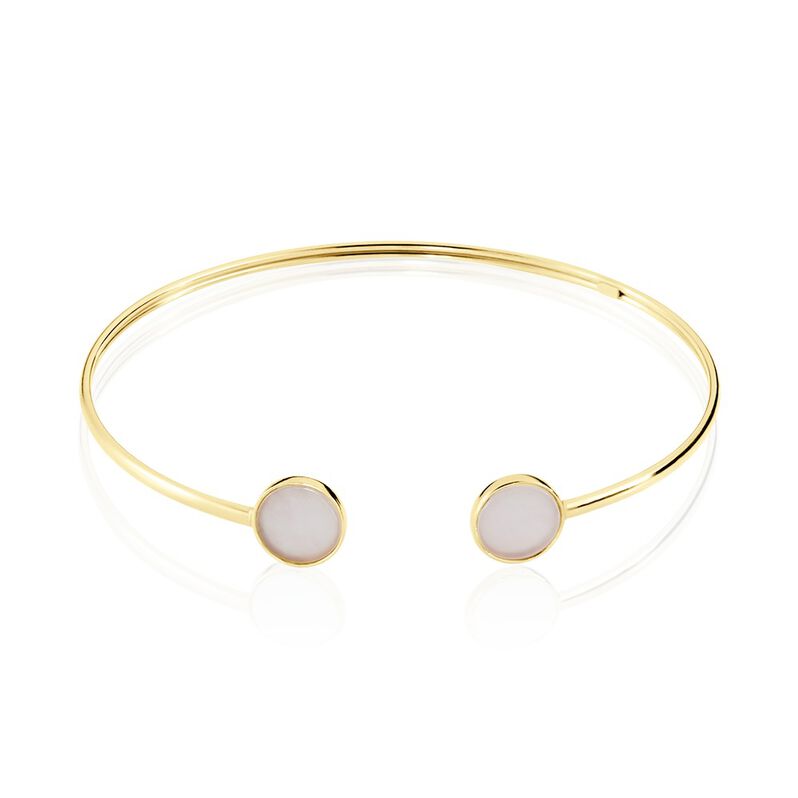Bracelet Jonc Heida Or Jaune Calcédoine - Spannringe Damen | OROVIVO
