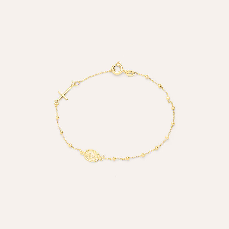 Bracciale Rosario Holy Oro Giallo - Spannringe Damen | OROVIVO