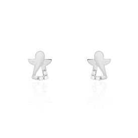 Kinder Ohrstecker Silber 925 Zirkonia Engel - Ohrstecker Kinder | OROVIVO